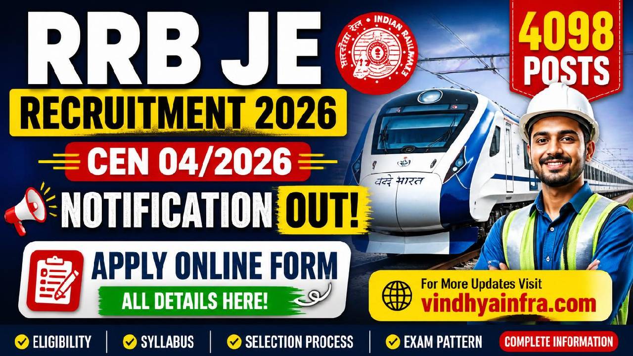 RRB JE Recruitment 2026 CEN 042026